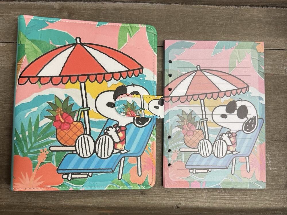 Peanuts Snoopy A5 Binder w/ matching paper